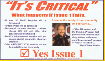 Issue 1 scare tactics